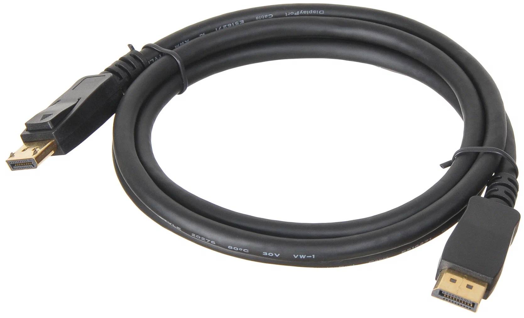 Кабель DP (20M) - DP (20M), 1.5м, Buro BHP-DPP-1.4-1.5, черный
