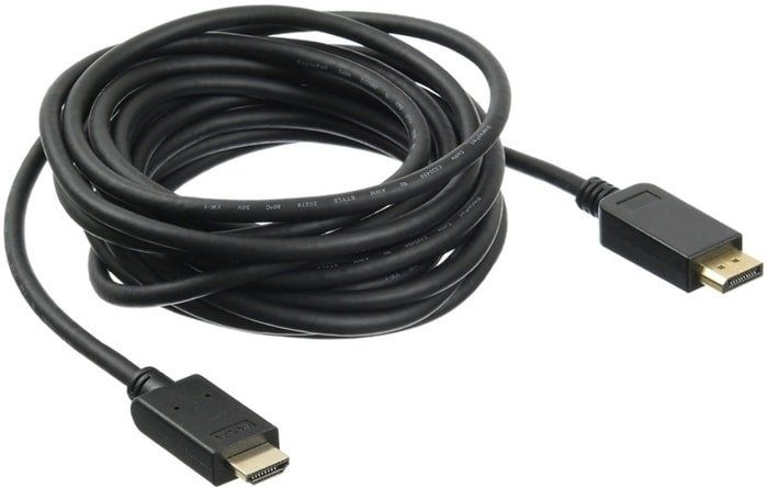 Кабель DP (20M) - HDMI (19M), 5м, Buro BHP DPP_HDMI-5, черный