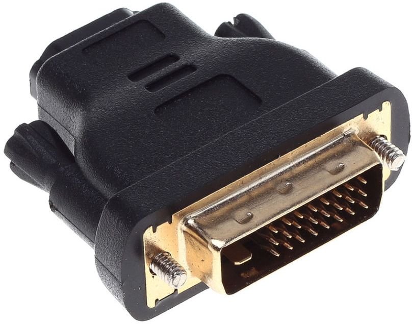 Переходник HDMI (F) - DVI-D (M), Buro BHP RET ADA_HDMI-DVI, черный
