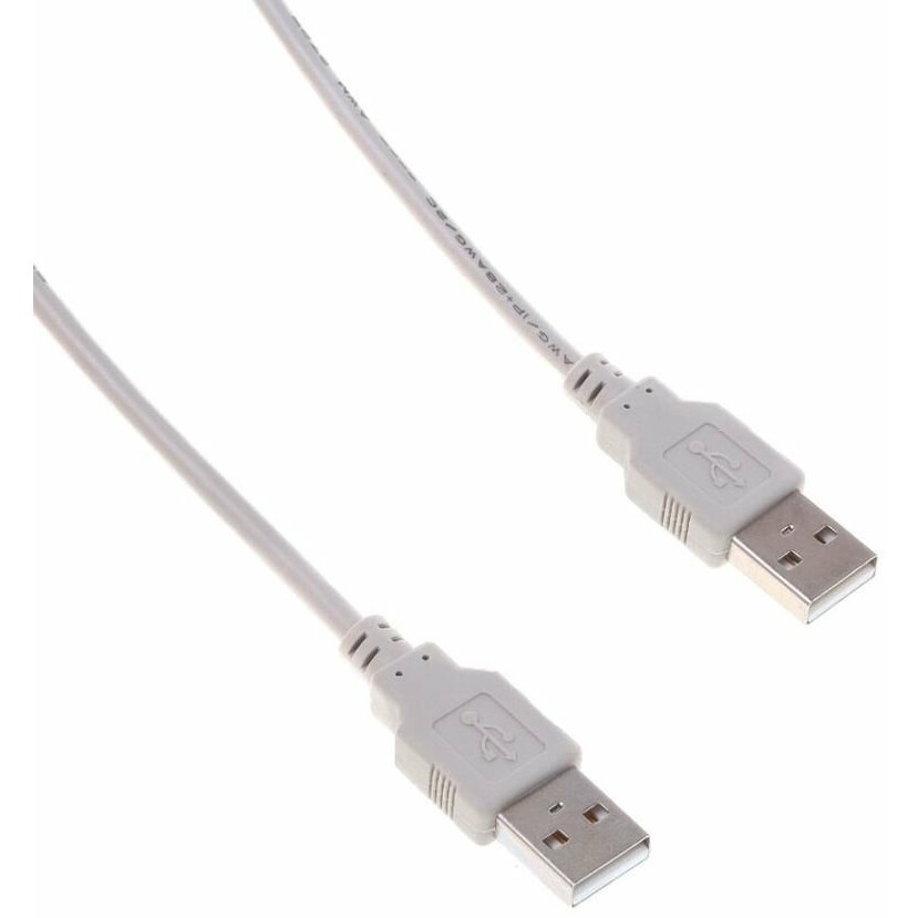 Кабель USB2.0 (M) - USB2.0 (M), 1.8м, Buro BHP RET USB_AM18, серый