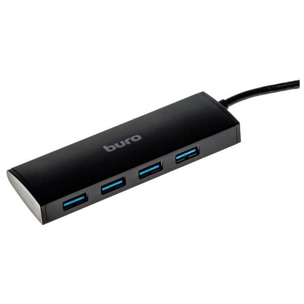 Разветвитель USB3.0 Buro BU-HUB4-0.5-U3.0, черный