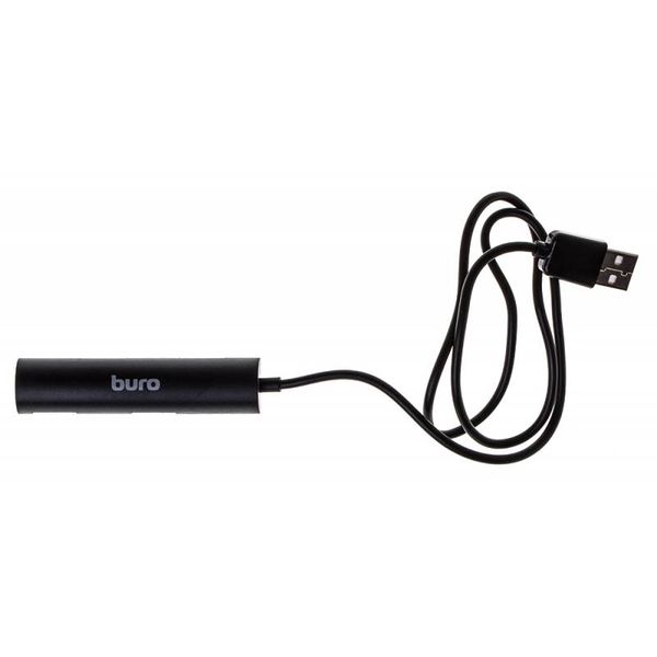 Разветвитель USB2.0 Buro BU-HUB4-0.5R-U2.0, черный