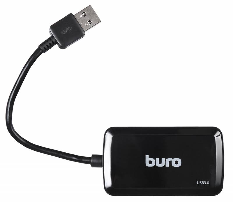 Разветвитель USB3.0 Buro BU-HUB4-U3.0-S, черный