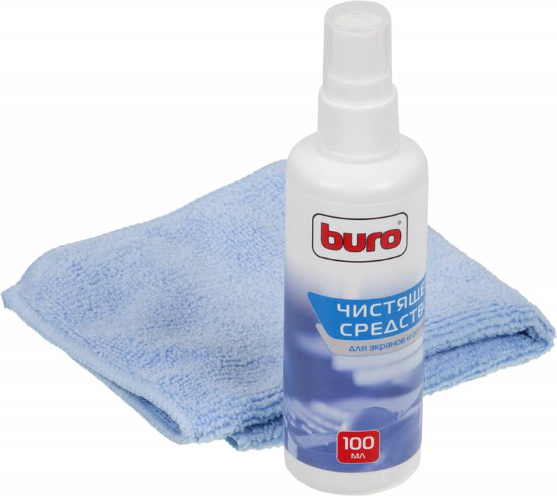 Чистящий набор Buro BU-S/MF, салфетка микрофибра + спрей, 100мл