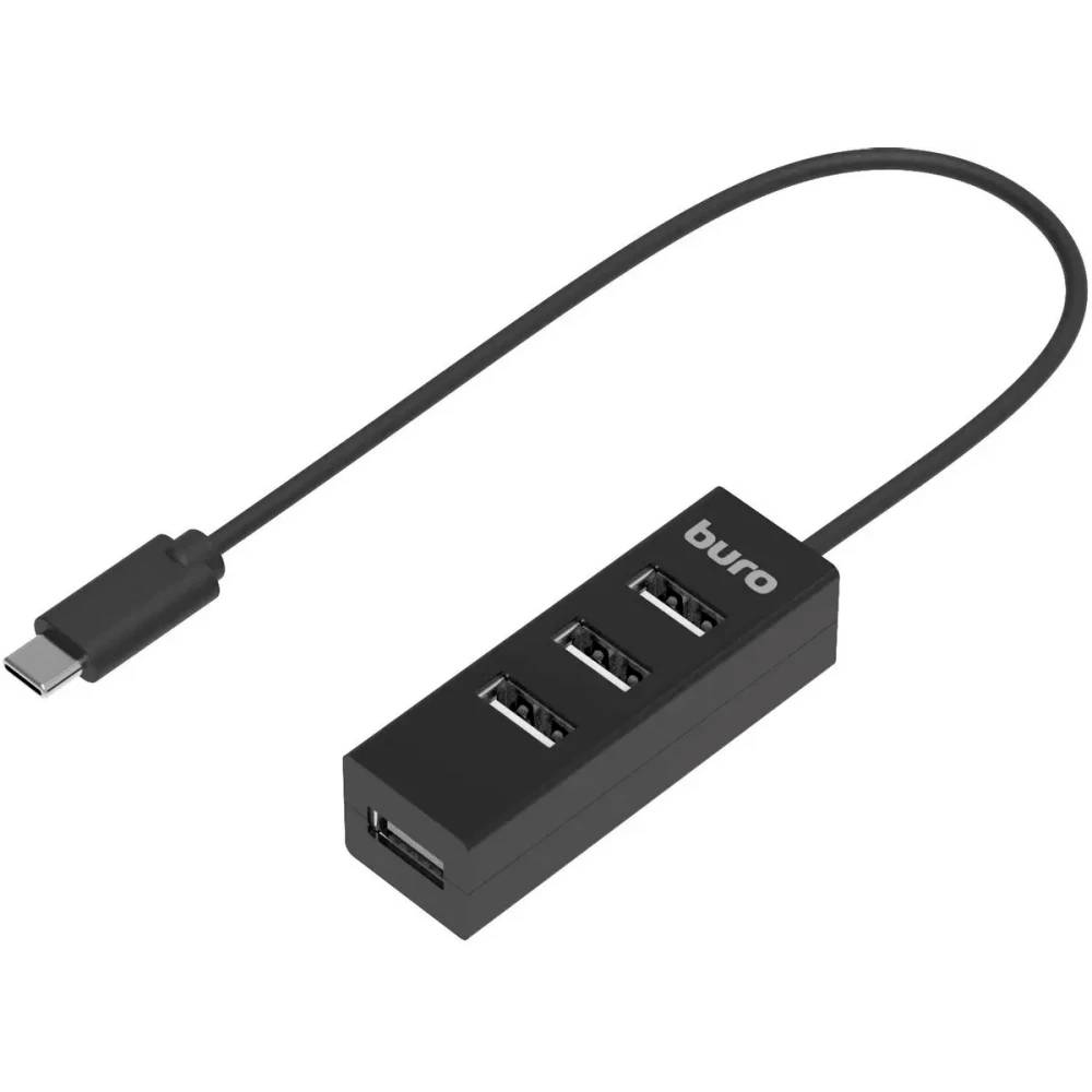 Разветвитель USB Type-C Buro BU-USBC-HUB-4U20, черный