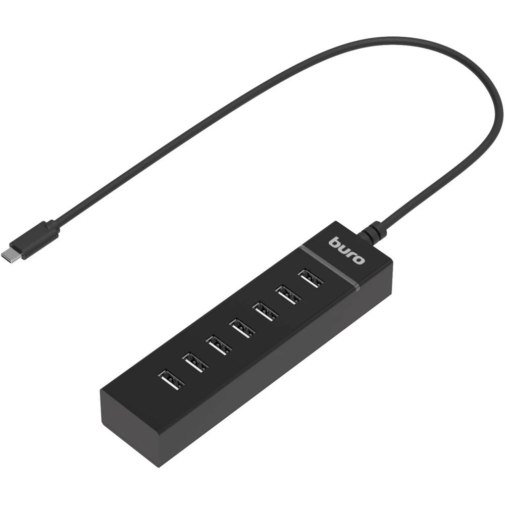 Разветвитель USB2.0 Buro BU-USBC-HUB-7U2 7порт. черный