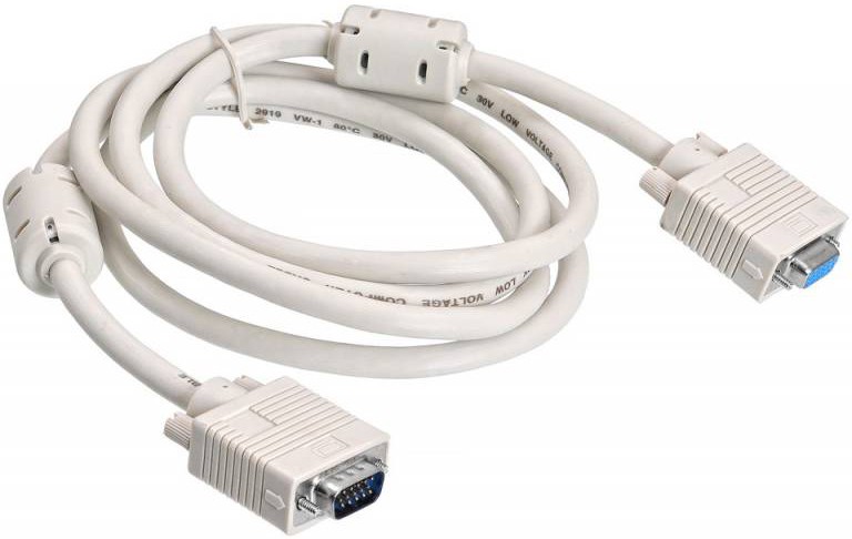 VGA (M) - VGA (F), 1.8м,  Buro CAB015S-06, белый