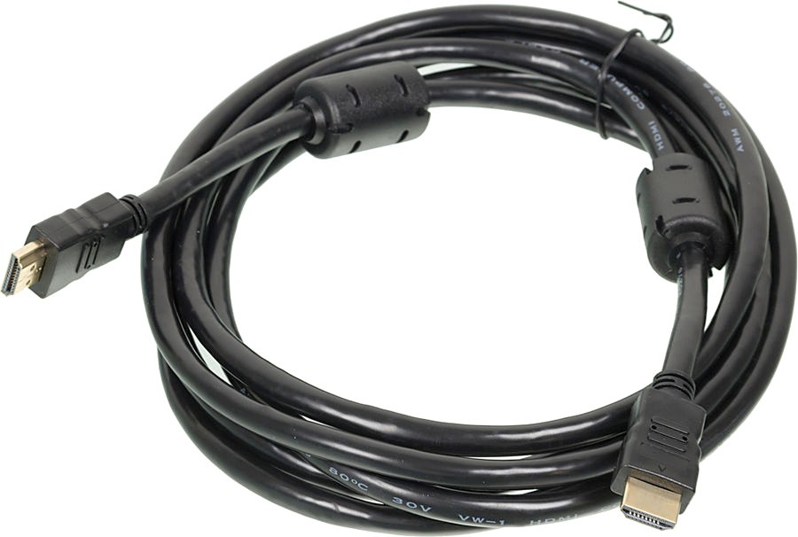 Кабель HDMI (19M) - HDMI (19M), 3м, Buro HDMI-19M/19M-3M-MG, черный