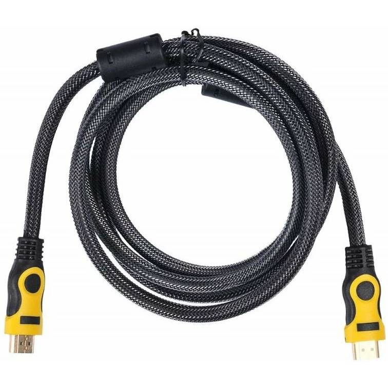 Кабель HDMI (19M) - HDMI (19M), 1.8м, Buro HDMI 19M-19M BRAID, черный