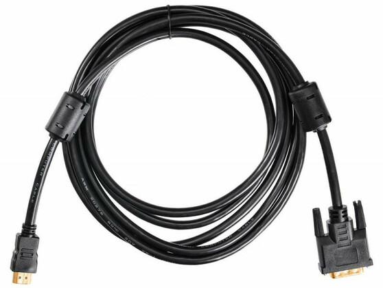 Кабель HDMI (19M) - DVI-D (19M), 3м, Buro HDMI-19M-DVI-D-3M