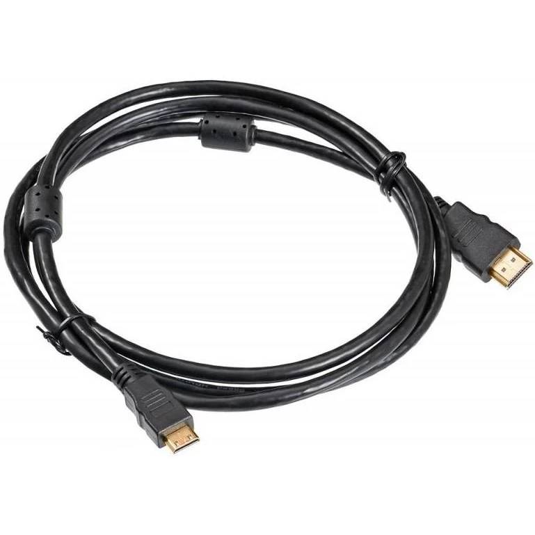 Кабель HDMI (19M) - miniHDMI (19M), 1.8м, Buro MINIHDMI-1.8M, черный