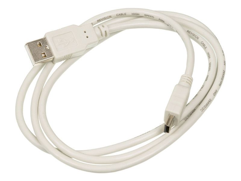 Кабель USB2.0 (M) - miniUSB2.0 (M), 1м, Buro USB2.0-M5P-1, серый