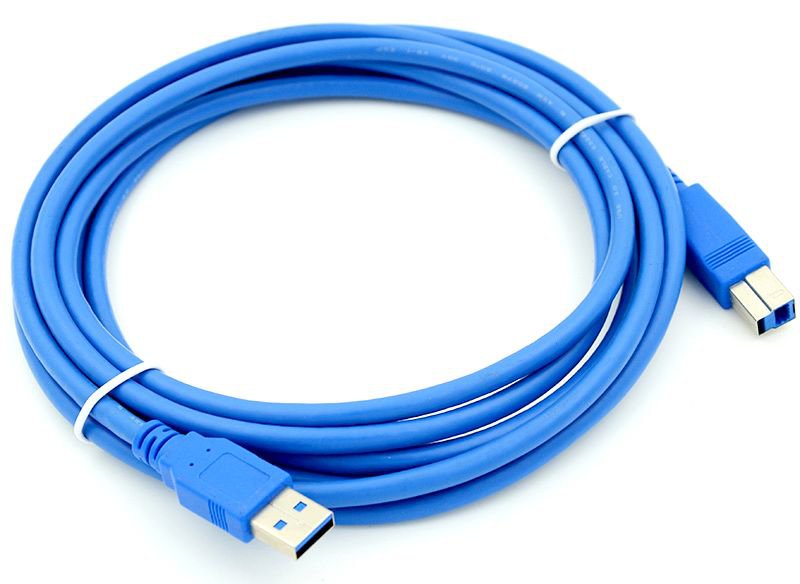 Кабель USB3.0 (AM) - USB (BM), 1.8м, Buro USB3.0-AM/BM, синий