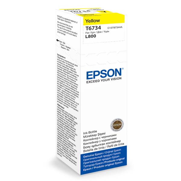 Контейнер Epson T6734, желтый C13T67344A