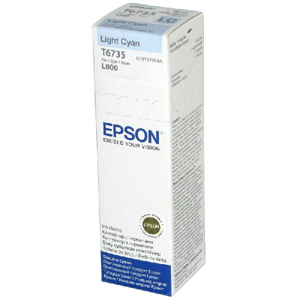 Контейнер Epson T6735, светло-голубой C13T67354A