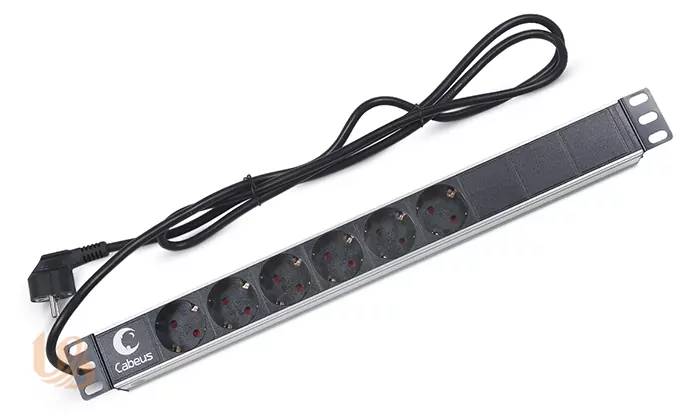 Блок распределения питания Cabeus PDU-6P-B-2EU (7292c)
