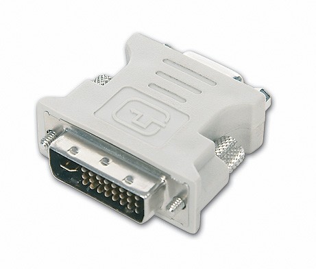 Переходник DVI-I (M) - VGA (F) Gembird/Cablexpert A-DVI-VGA, белый