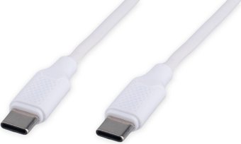 Кабель USB2.0 Type-C (M) - USB2.0 Type-C (M), 1.8м, Gembird/Cablexpert CC-USB2-CMCM-60-1.8M-W, белый, до 60W