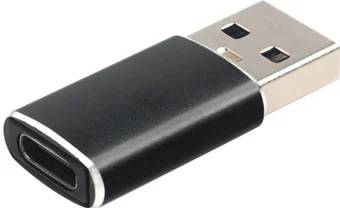 Кабель адаптер USB3.2 Type-C (F) - USB3.2 (M) Cablexpert A-USB3.1-AMCF, 0.1м, черный
