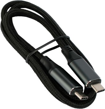 Кабель USB Type-C - USB Type-C, 1м, Cablexpert CC-USB4-CMCM-BR-1M, черный