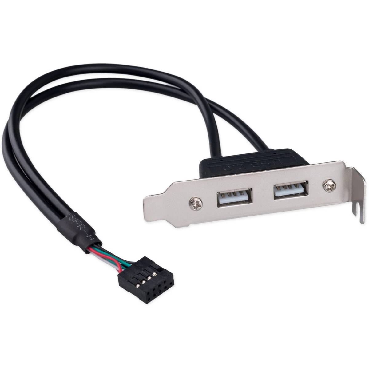 Планка портов в корпус Gembird/Cablexpert CCUSBRECEPTACLE-LP, 2xUSB2.0