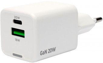Сетевое зарядное устройство Cablexpert MP3A-PC-61, 20W, белый