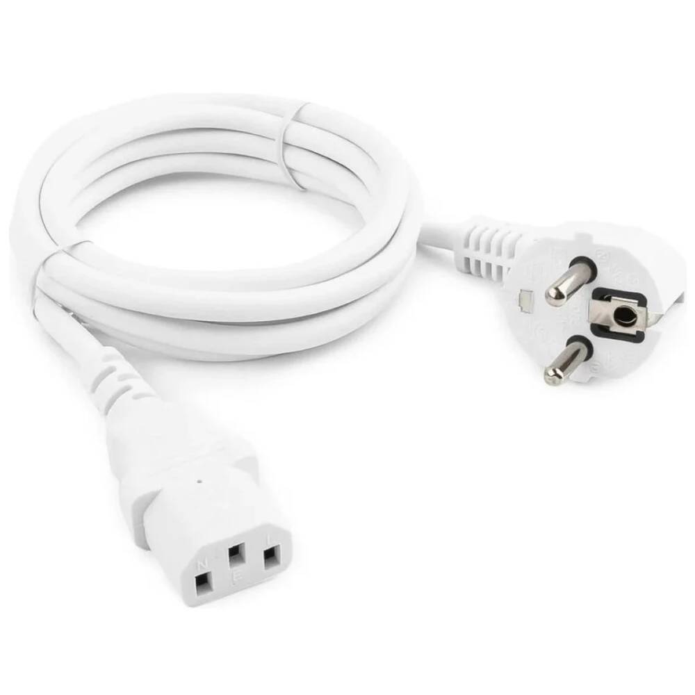 Кабель компьютер - сеть 220V, 1.8м, Cablexpert  PC-186W, белый
