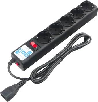 Сетевой фильтр 3м 5 розеток Power Cube SPG5-B3, черный