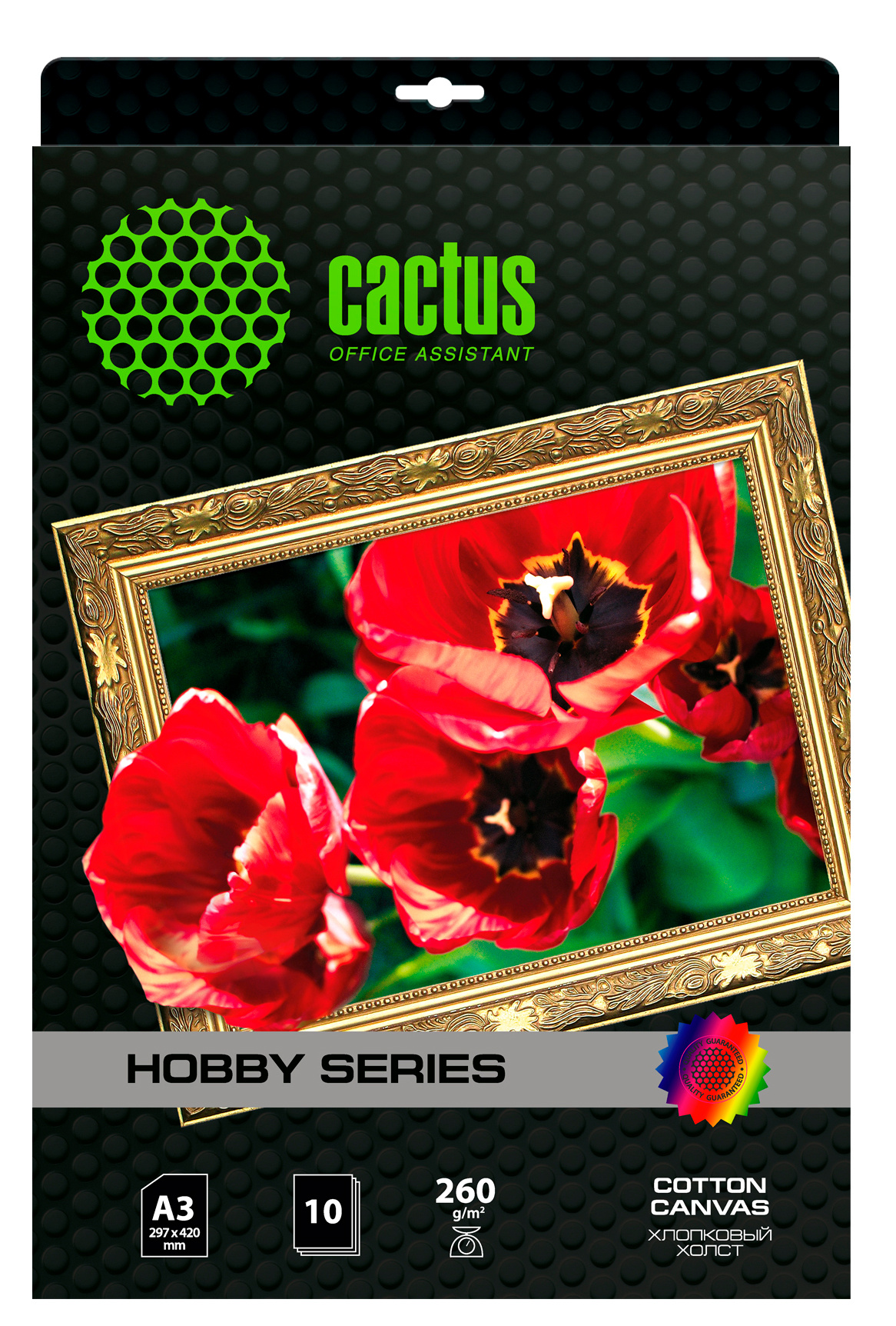 Холст Cactus CS-CA326010 A3/260г/м2/10л/белый хлопок для струйной печати