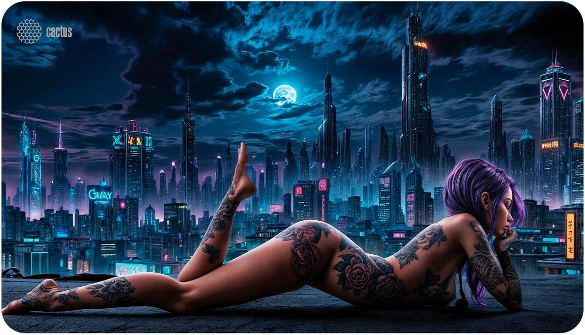 Коврик Cactus CS-MP-PRO03XLL Erotic girl