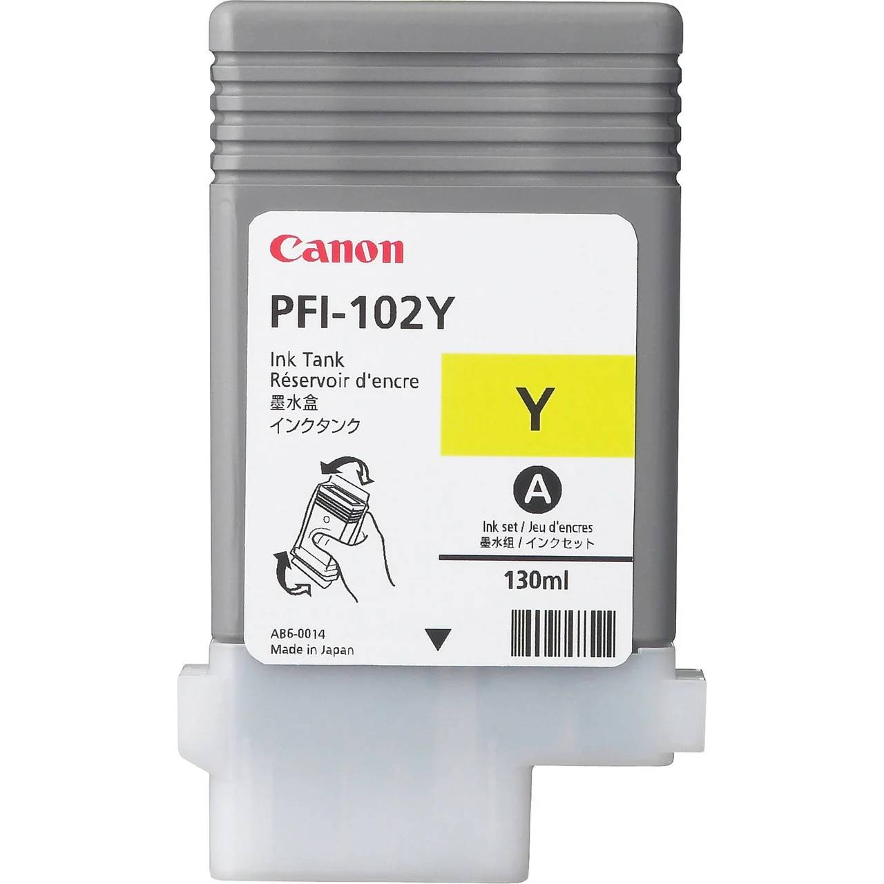 Картридж Canon PFI-102Y, желтый 0898B001