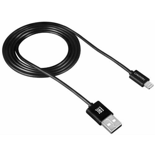 Кабель USB Type-С (M) - Lightning (M), 2м, Canyon CNE-CFI12B, черный