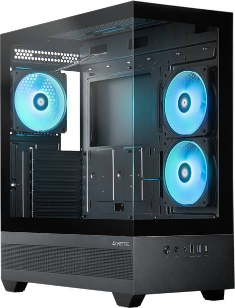 Корпус Chieftec VISTA GT-01B-OP, без БП, ATX