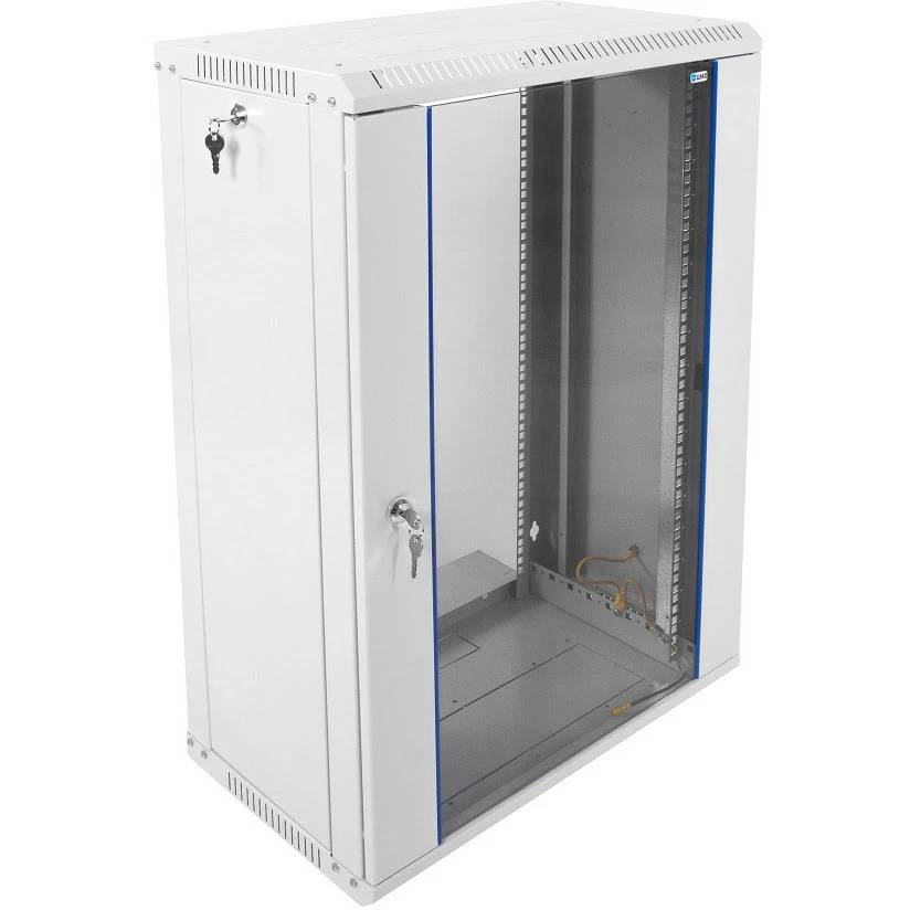 Шкаф коммутационный ЦМО ШРН-ЭКОНОМ (ШРН-Э-18.350) настенный 18U 600x350мм пер.дв.стекл направл.под закл.гайки 85кг серый 300мм 22.14кг 180град. 878мм IP20 сталь ШРН-Э-18.350