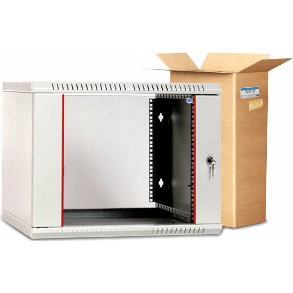 Шкаф коммутационный ЦМО ШРН-ЭКОНОМ (ШРН-Э-6.500) настенный 6U 600x520мм пер.дв.стекл 75кг серый 470мм 14.94кг 345мм ШРН-Э-6.500