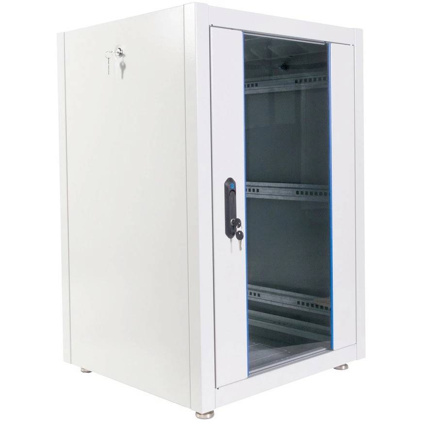 Шкаф коммутационный ЦМО (ШТК-Э-18.6.8-13АА) напольный 18U 600x800мм пер.дв.стекл металл 2 бок.пан. направл.под закл.гайки 540кг серый 715мм 50кг 180град. 920мм IP20 сталь ШТК-Э-18.6.8-13АА