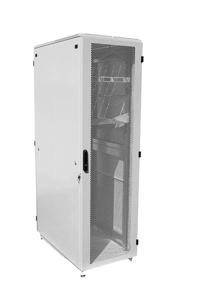 Шкаф коммутационный ЦМО (ШТК-М-42.6.6-4ААА) напольный 42U 600x600мм пер.дв.перфор. задн.дв.стал.лист 2 бок.пан. направл.под закл.гайки 1010кг серый 455мм 96.3кг 180град. 2030мм ШТК-М-42.6.6-4ААА