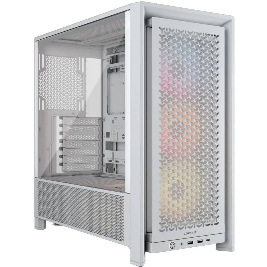 Корпус Corsair Frame 4000D RS ARGB CC-9011297-WW, без БП, E-ATX, белый