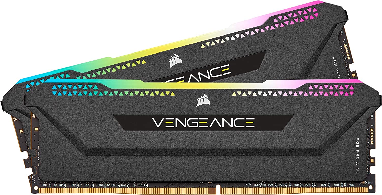 Оперативная память 16Gb Corsair Vengeance RGB Pro SL Black CMH16GX4M2D3600C18, DDR IV, PC-28800, 3600MHz, kit 2x8Gb