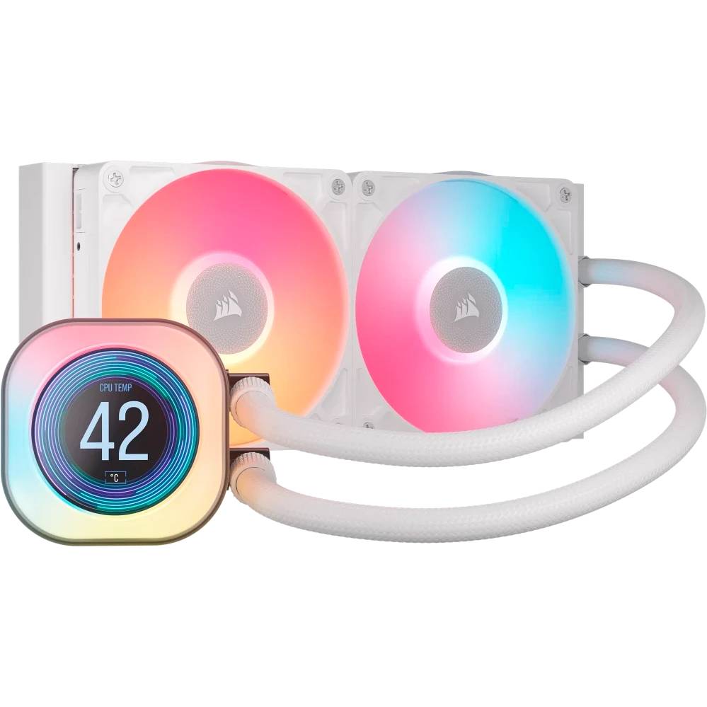 Жидкостное охлаждение Corsair iCUE LINK TITAN 240 RX LCD RGB White (CW-9061025-WW)