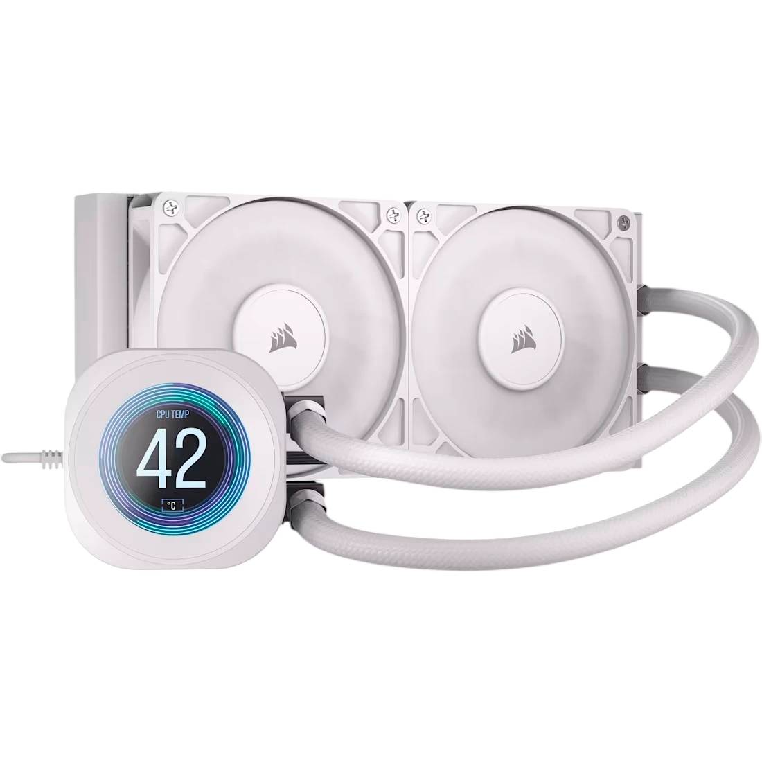Жидкостное охлаждение Corsair NAUTILUS 240 RS LCD White (CW-9061032-WW)