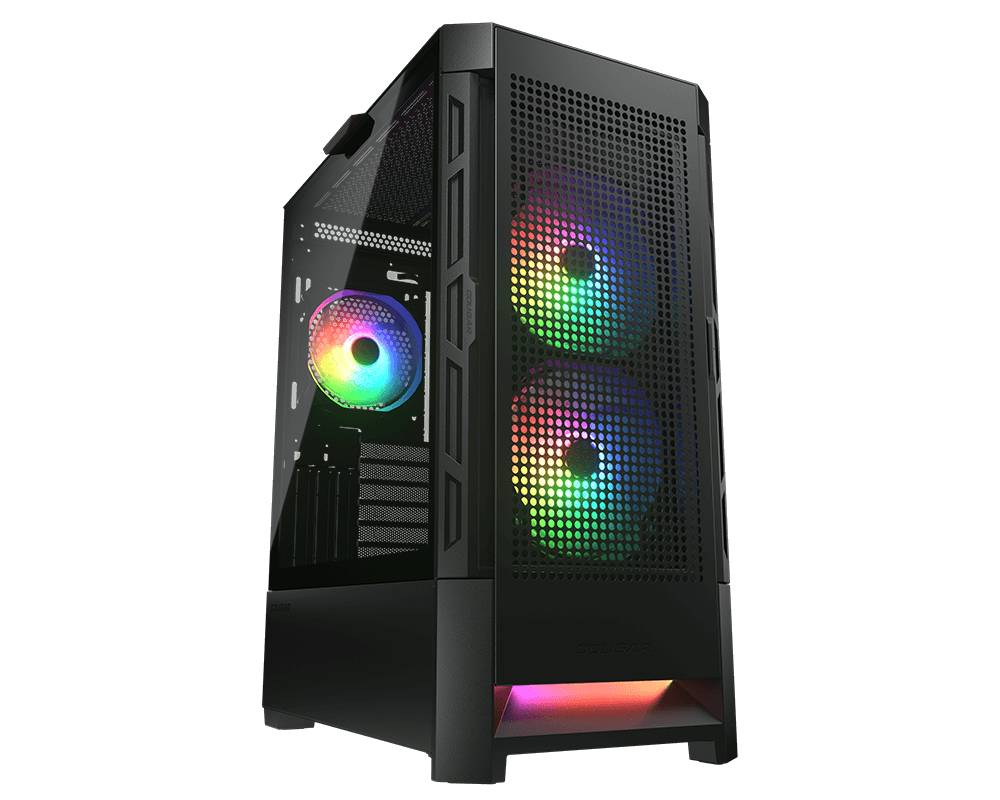 Корпус Cougar Airface RGB Black CGR-5ZD1B-AIR-RGB (385ZD10.0004), без БП, ATX