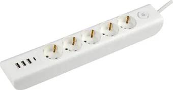 Сетевой фильтр 1.8м 5 розеток IEK WYP12-16-05-02-ZKU-K01, белый