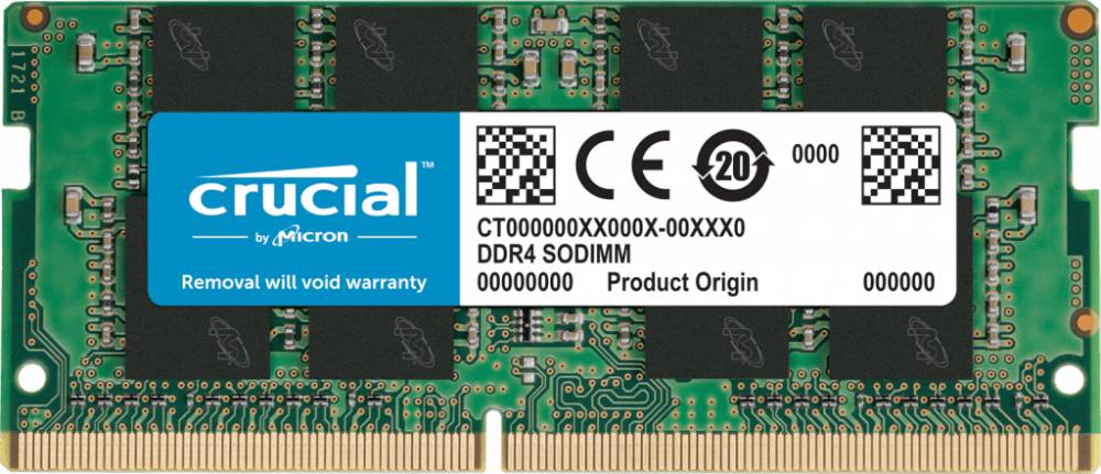 Оперативная память для ноутбука 8Gb Crucial CT8G4SFRA32A, SODIMM DDR IV, PC-25600, 3200MHz