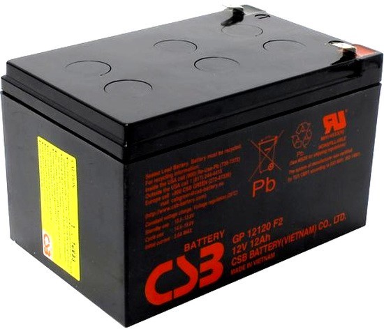 12V / 12Ah, аккумулятор для UPS, CSB GP 12120 F2 12V/12Ah (GP-12120)