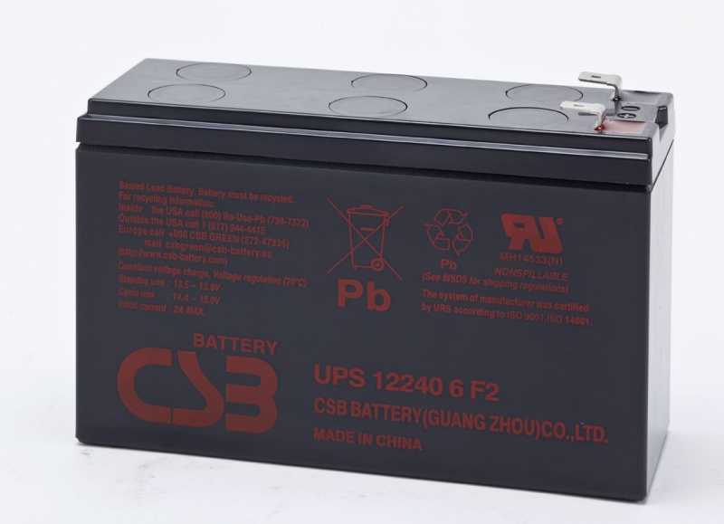12V / 5Ah, аккумулятор для UPS, CSB UPS 12240 6 (F2) Slim