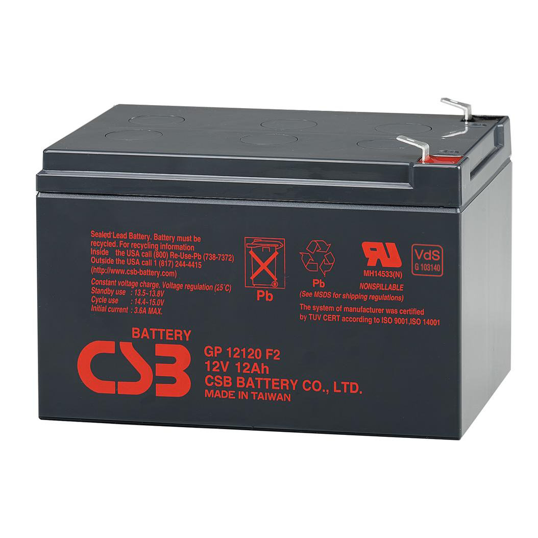 12V / 12Ah, аккумулятор для UPS, CSB GP-12120 (F2)