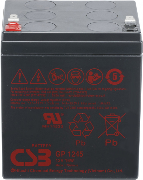 12V/4.5Ah, аккумулятор для UPS,CSB GP 1245 F2 16W