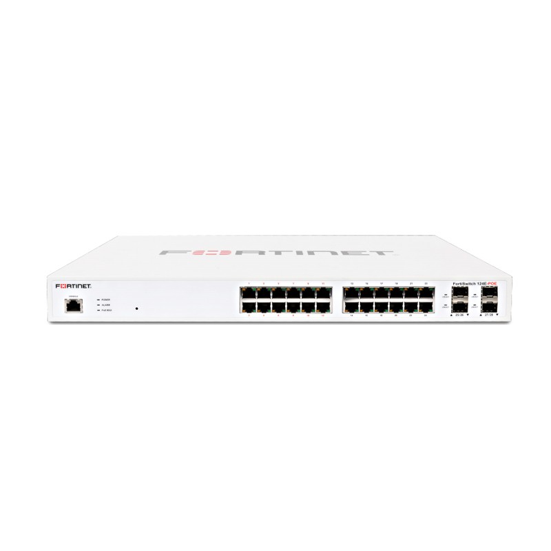 Коммутатор Fortinet FS-124F-POE, 24xLAN 1Gbps, 4xSFP+, PoE