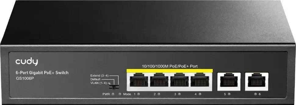 Коммутатор Cudy FS1006P V3.0, 6xLAN 100Mbps, PoE